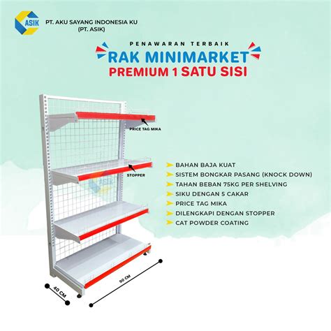 Jual Rak Minimarket Rak Supermarket Rak Gondola Langsung Pabrik