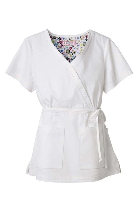 White Scrub Top For Pinning Ceremony Medical Scrubs Fashion