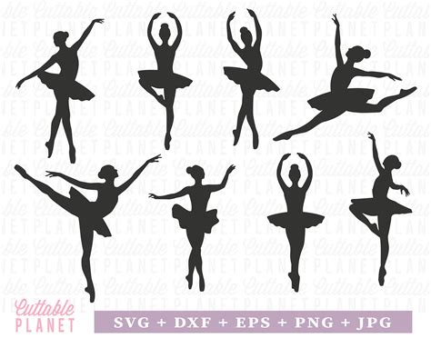 Ballerina Svg Bundle Ballerina Svg Dxf Eps Png Etsy Denmark