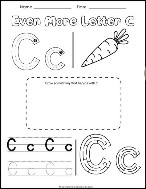 Fun letter C identification activity and test sheets for ...