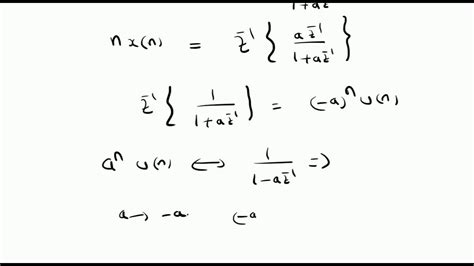 Example On Differentiation Property Of Z Transform Youtube