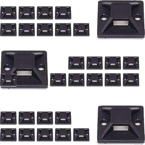 Cable Tie Mount Pcs Mm X Mm Black Cable Tie Mounts Self