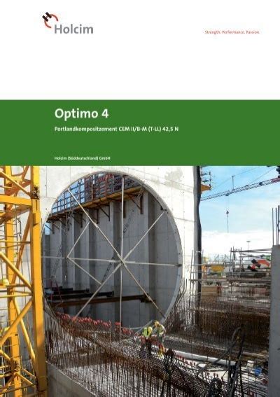 Optimo Portlandkompositzement Cem Ii B M T Ll Holcim