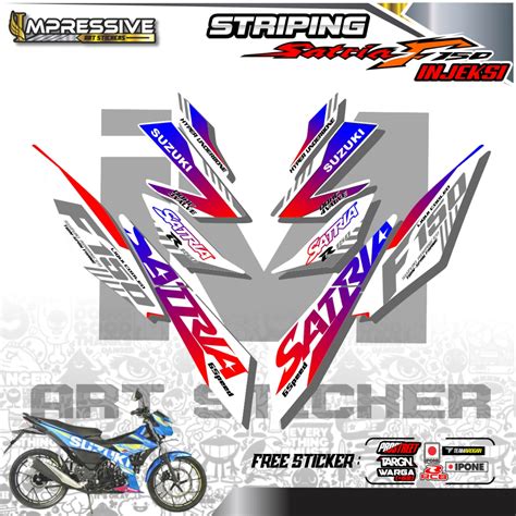 Jual Sticker Striping Satria F Injeksi Striping Satria F