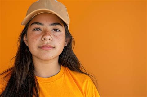 Premium Photo A Girl Wearing A Hat That Says Quot Shes Wearing A Hat Quot