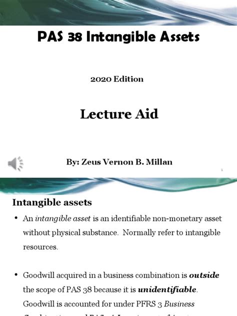 Pas 38 Intangible Assets Lecture Aid Pdf Intangible Asset Goodwill Accounting