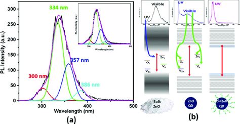 Photoluminescence Spectra Of Zno Qd Shows A Emission At Nm