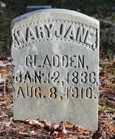 Mary Jane Blizzard Gladden 1836 1910 Find A Grave Memorial