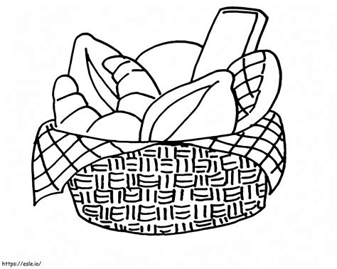 Bread Basket Coloring Page