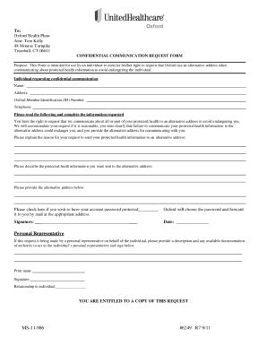 Fillable Online Confidential Communication Request Form Fax Email Print