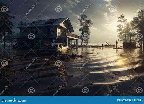 Flooded City Streets after Severe Flooding Stock Photo - Image of rain ...