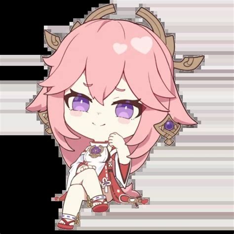 Chibi Yae Miko WhatsApp Stickers Pack