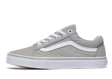 Vans Canvas Old Skool In Greywhite Grey Lyst