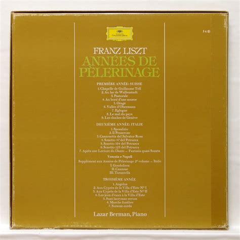 Franz liszt annees de pèlerinage complete by Lazar Berman LP Box