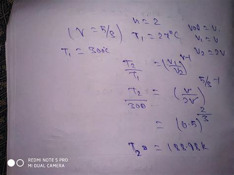 Two Moles Of An Ideal Monoatomic Gas Occupies A Volume V At O C The