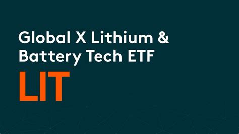 Global X Lithium Battery Tech ETF YouTube