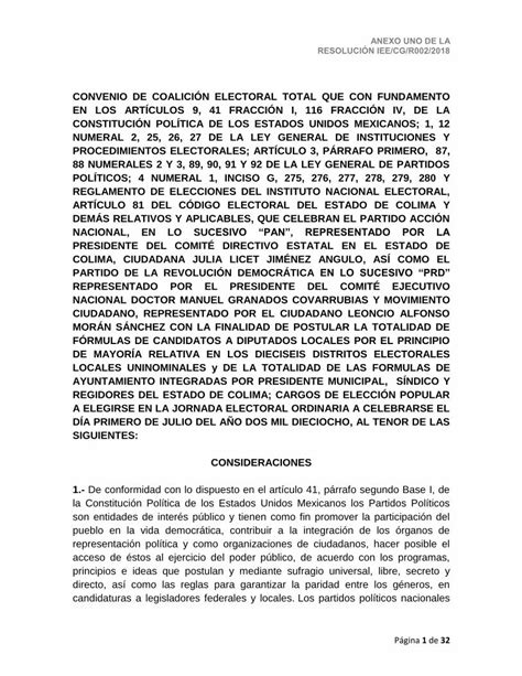 PDF CONVENIO DE COALICIÓN ELECTORAL TOTAL QUE PDF filenacional