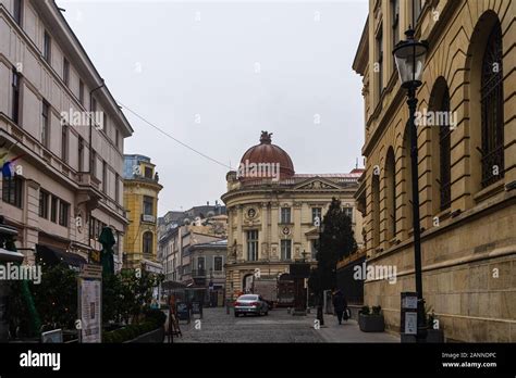 Old buildings architecture in downtown Bucharest, Romania, 2020 Stock ...