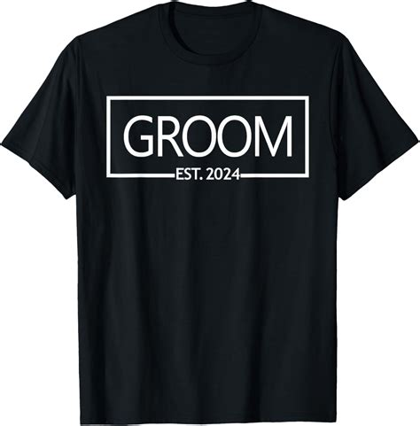 Groom Est 2024 Future Husband Bachelor Party Wedding Groom T Shirt