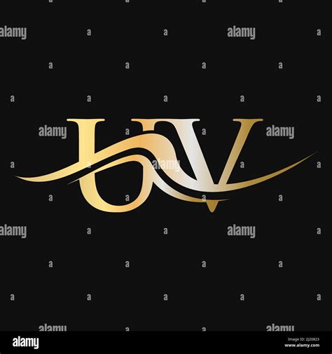 Letter UV Logo Design Initial UV Logotype Template For Business And