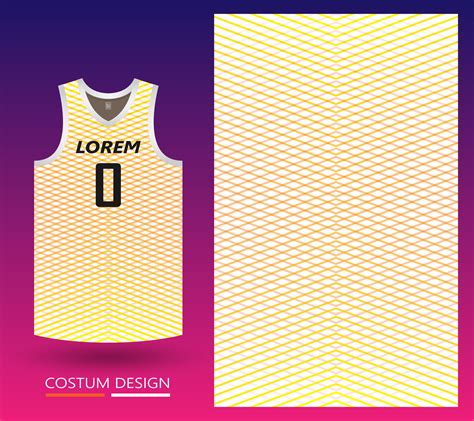 Basketball Jersey Pattern Design Template White Abstract Background