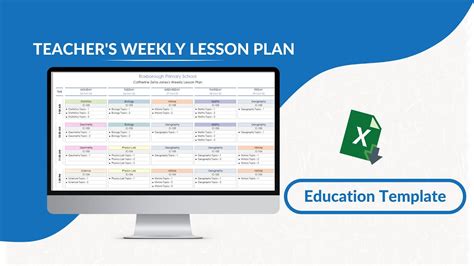 Teachers Weekly Lesson Plan Excel Template Youtube