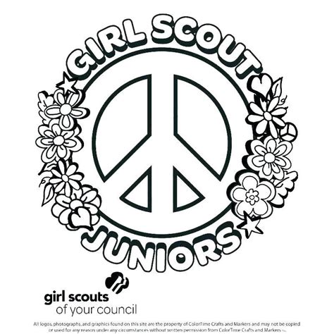 Girl Scouts Logo Coloring Page Girl Scouts Coloring Page Printable