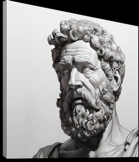 Marcus Aurelius Black And White Stoic Poster Stoic Prints Stoic Art