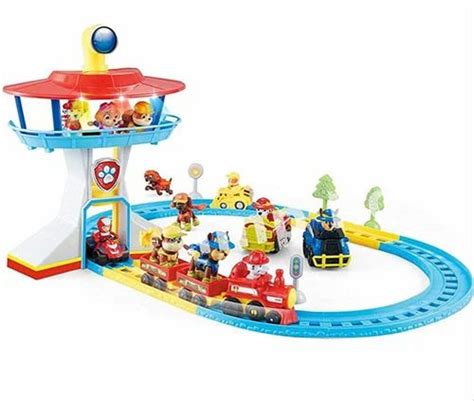 Paw Patrol Lookout Playset Track Toy - Electric Orbital Rescue Train ...