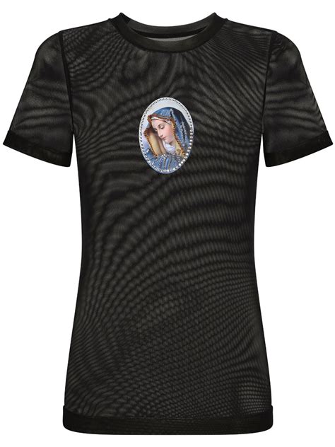 Dolce Gabbana Madonna Mesh T Shirt Farfetch