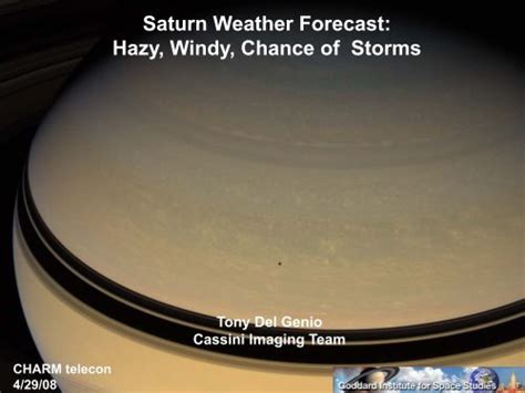 Saturn Weather Forecast: Hazy, Windy, Chance of ... - Cassini - NASA