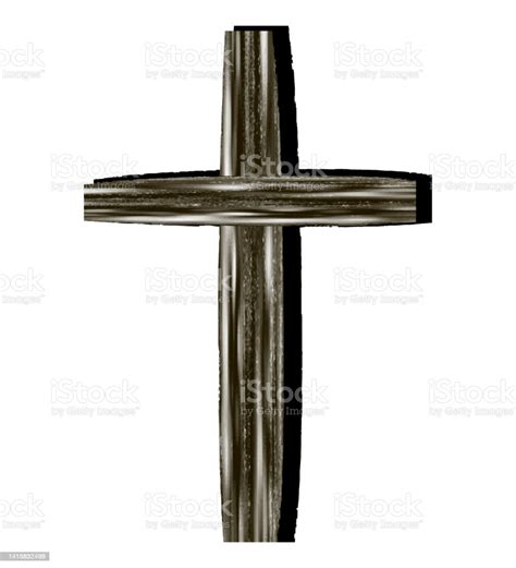 Grunge Textured Cross Stock Illustration Download Image Now Black