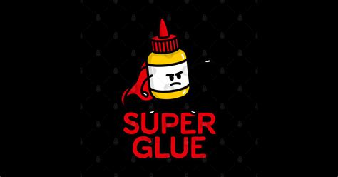 Super Glue Super Hero Hero Funny Glue Pun Cartoon Superhero Parody