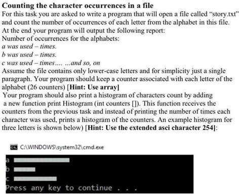 Solved Write A Program In C Language To Count The Occurrences Of Each Letter In A File For