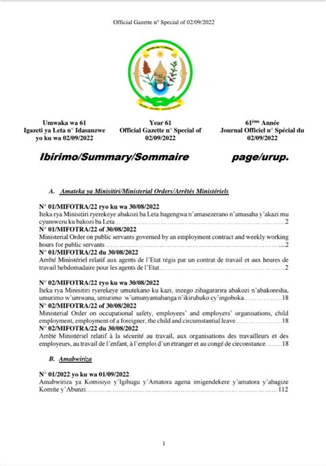 Ministry Of Justice On Twitter Amabwiriza Ya Komisiyo Yigihugu Y