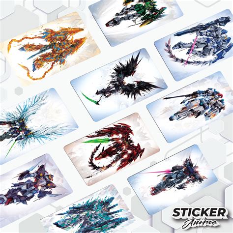 Sticker Anime Gundam Evolution Suit Bandai Card Cover Skin Access Touch