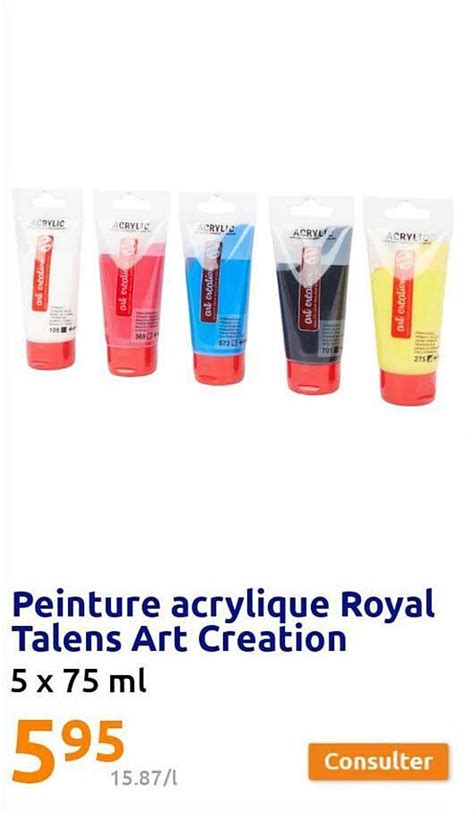 Promo Peinture Acrylique Royal Talens Art Cr Ation Chez Action