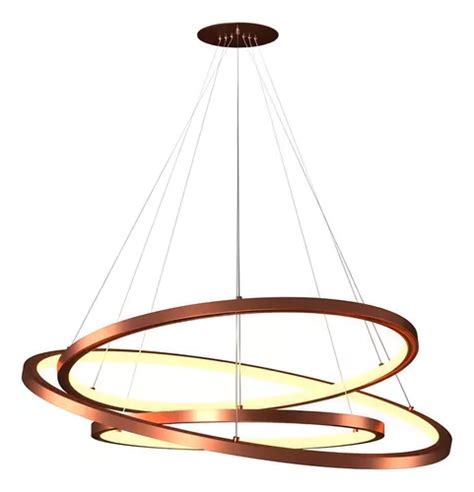 Lustre Pendente Orluce Led Aros Arcos Cobre Cm Biv Frete Gr Tis