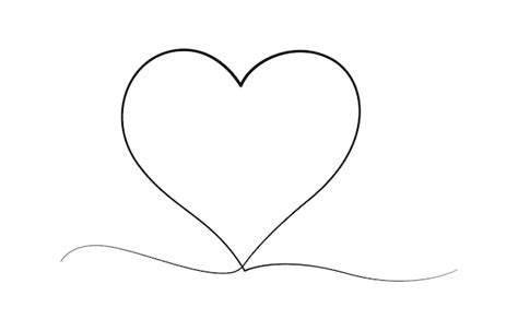 Premium Vector | Heart with ribbon Abstract hearts as continuous line ...