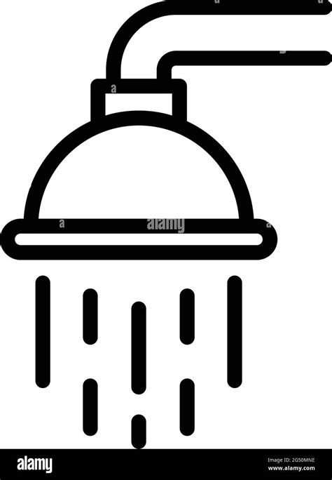 Classic Shower Head Icon Outline Classic Shower Head Vector Icon For