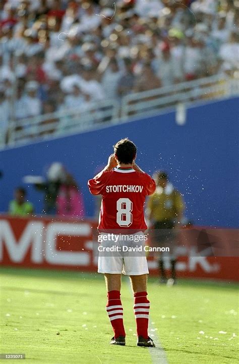 Rear view of Hristo Stoichkov of Bulgaria during the World Cup First... News Photo - Getty Images