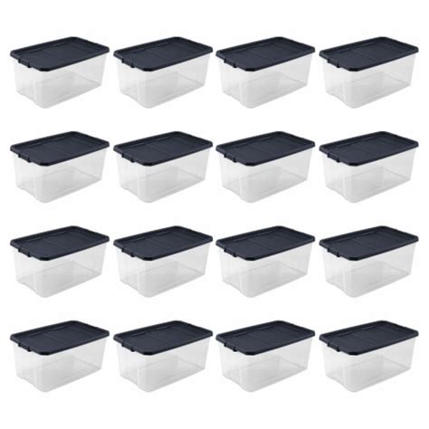 Sterilite Qt Heavy Duty Box Stackable Storage Bin W Latching Lid