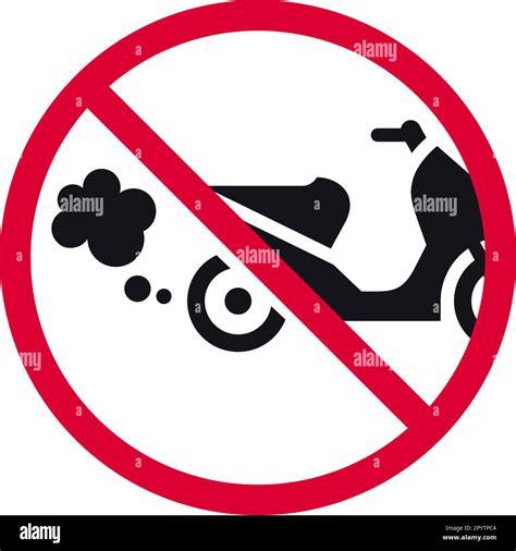 No Exhaust Prohibited Sign No Emitting Exhaust Fumes Forbidden Modern