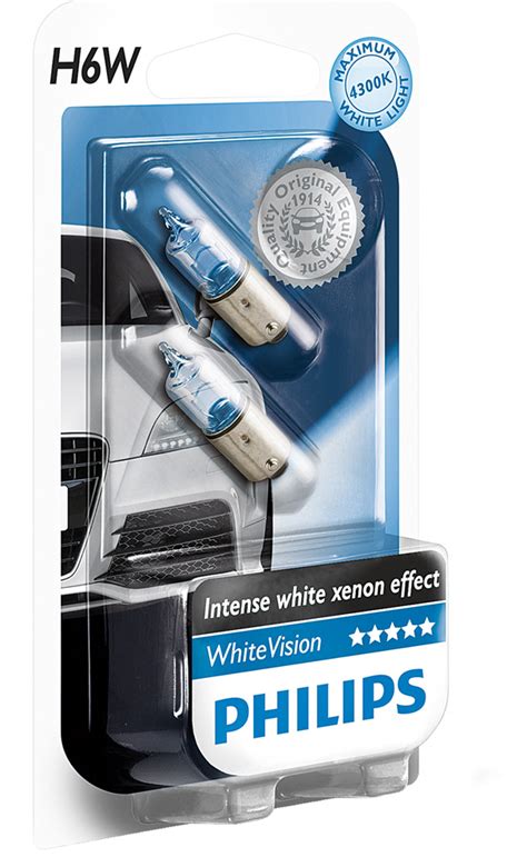 2 x Philips Glühlampe Blister 12V 6W WhiteVision Hoelzle