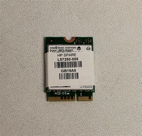 L92722 005 Hp Wlan 11ax 2x2 Int Ax201ngw 2230 Nv Grade A Ebay