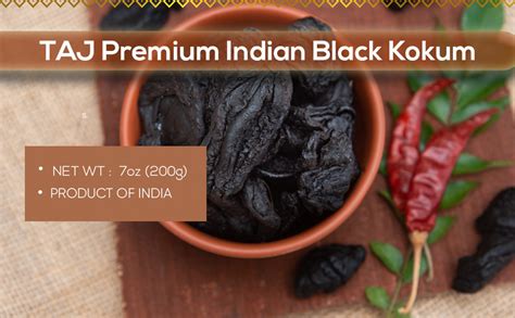 Amazon Taj Premium Indian Black Kokum Wild Mangosteen Dry