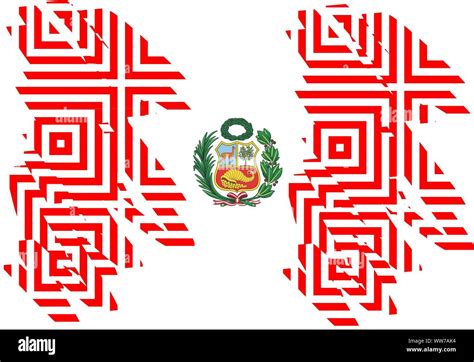 Peru flag, Peruvian flag in the colors red and white Stock Photo - Alamy