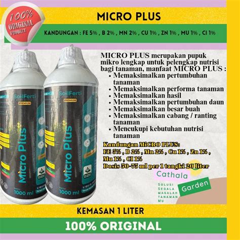 Jual MICRO PLUS KEMASAN 1 LITER PUPUK NUTRISI NPK MIKRO LENGKAP UNTUK