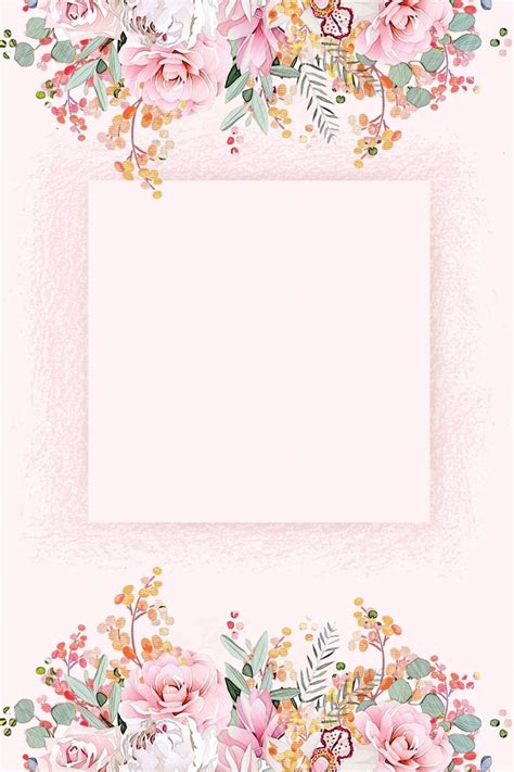 Vector Watercolor Hand Drawn Flowers Border Background | Flower ...