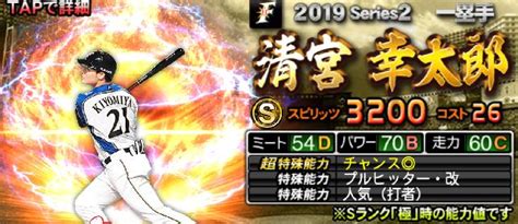 プロスピa 2019シリーズ2・sランク野手当たりランキングまとめ プロ野球スピリッツa 攻略tips